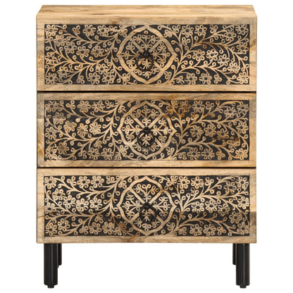 Comodino 50x33x60 cm in Legno Massello di Mango | homemem39