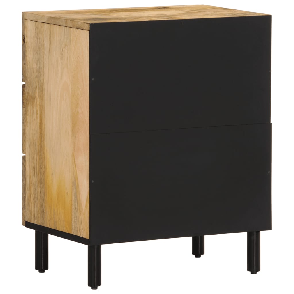 Comodino 50x33x60 cm in Legno Massello di Mango | homemem39