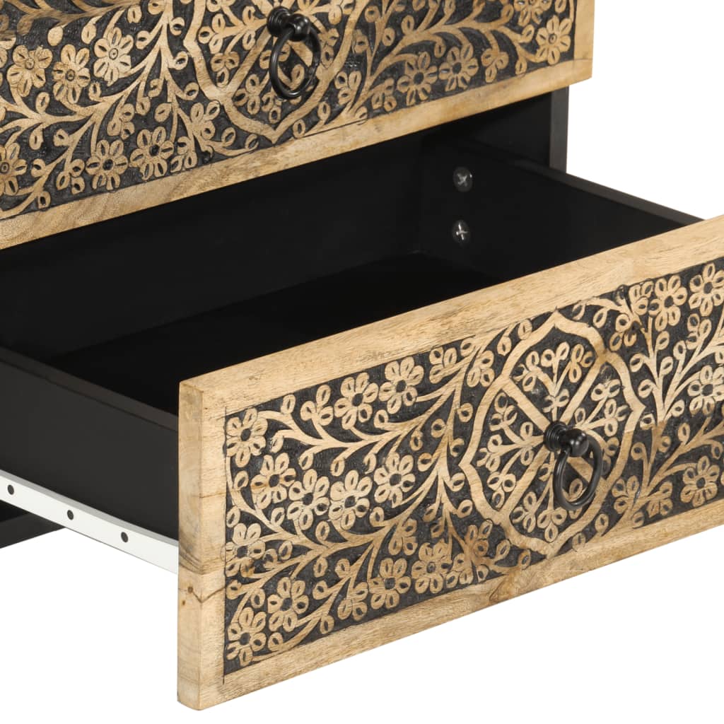 Comodino 50x33x60 cm in Legno Massello di Mango | homemem39