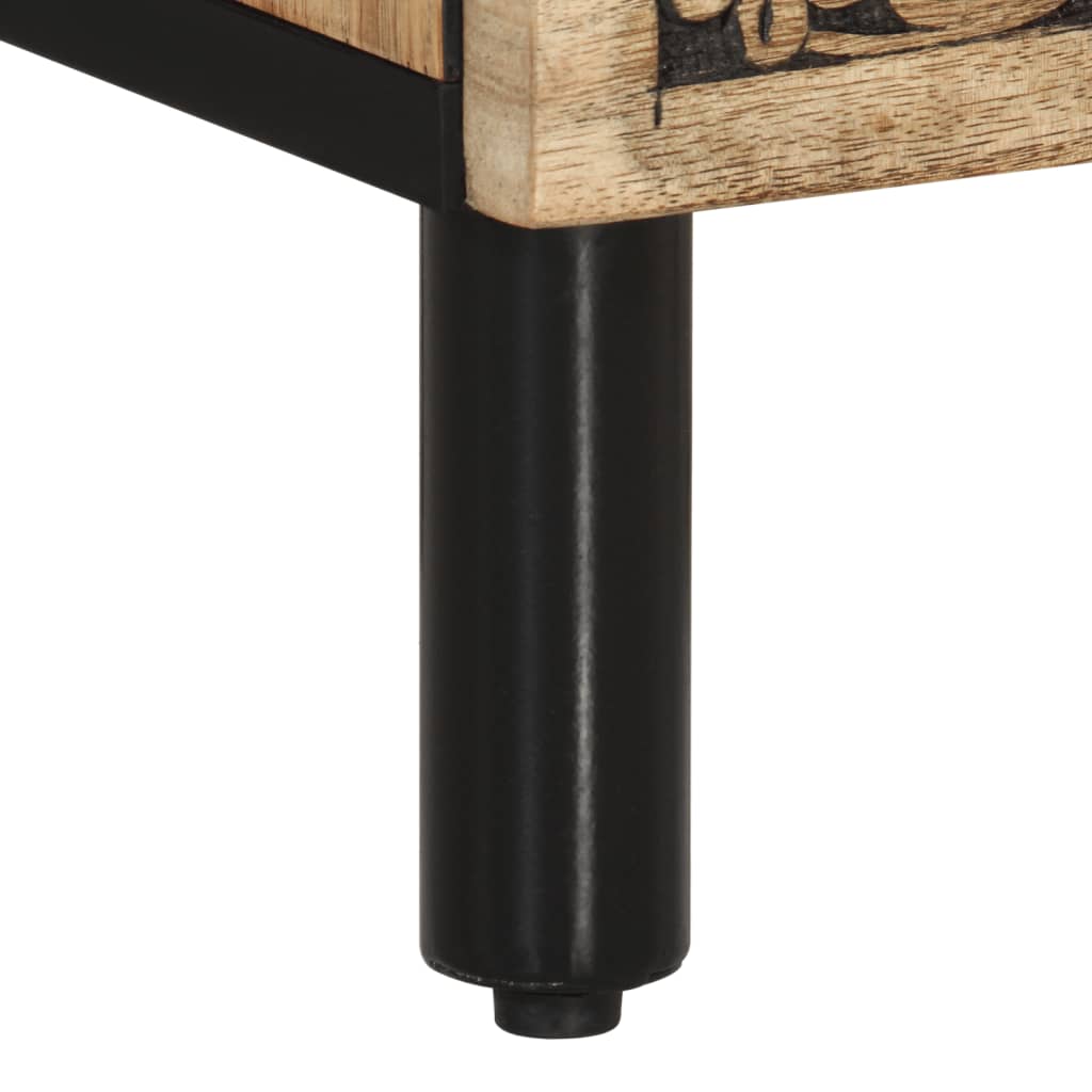 Comodino 50x33x60 cm in Legno Massello di Mango | homemem39