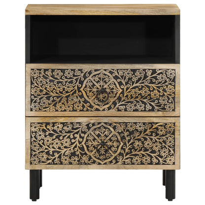 Comodino 50x33x60 cm in Legno Massello di Mango | homemem39
