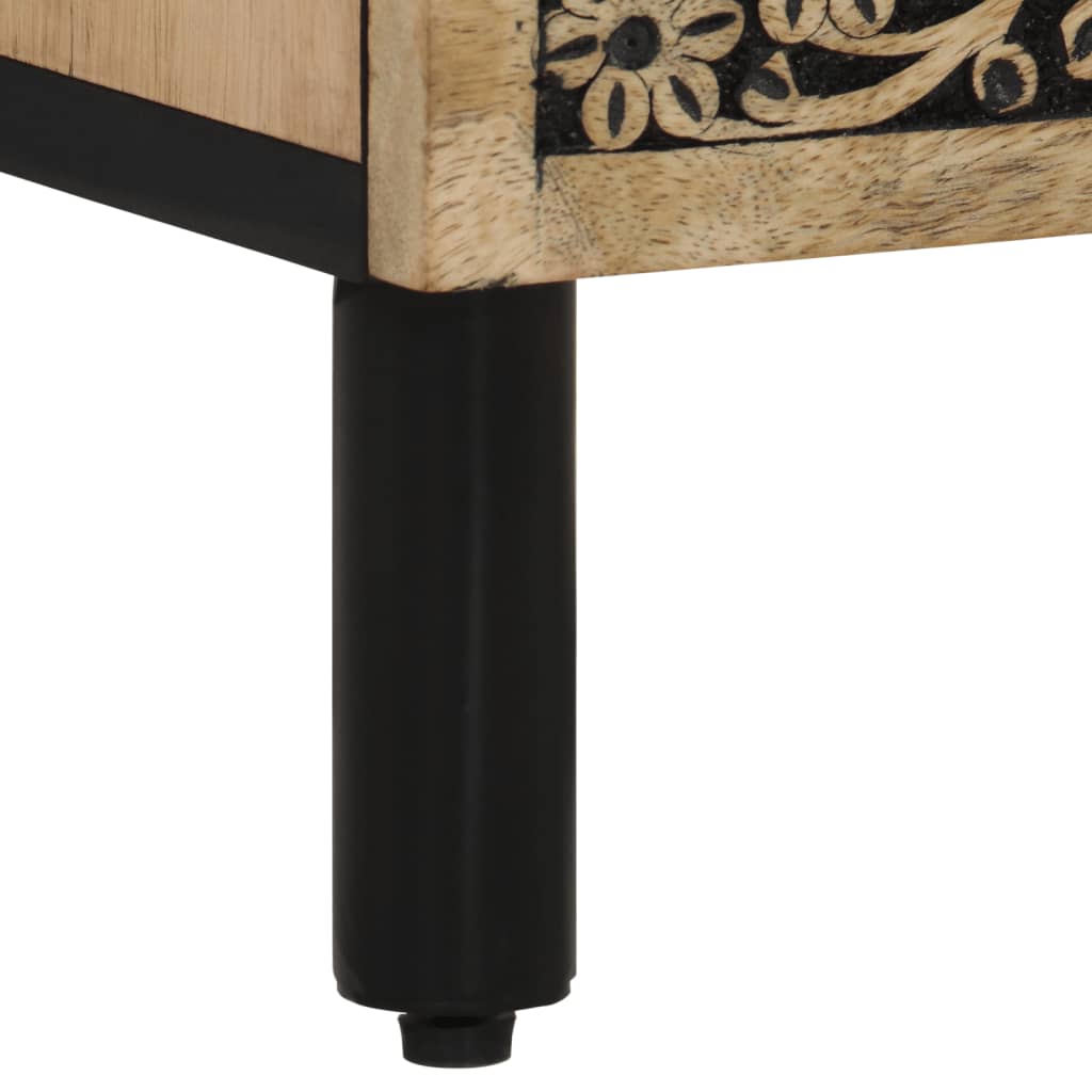 Comodino 50x33x60 cm in Legno Massello di Mango | homemem39