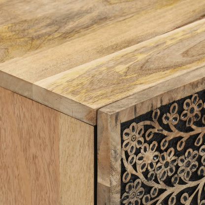 Comodino 50x33x60 cm in Legno Massello di Mango