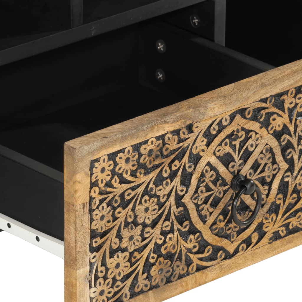 Mobile Porta TV 100x33x46 cm in Legno Massello di Mango