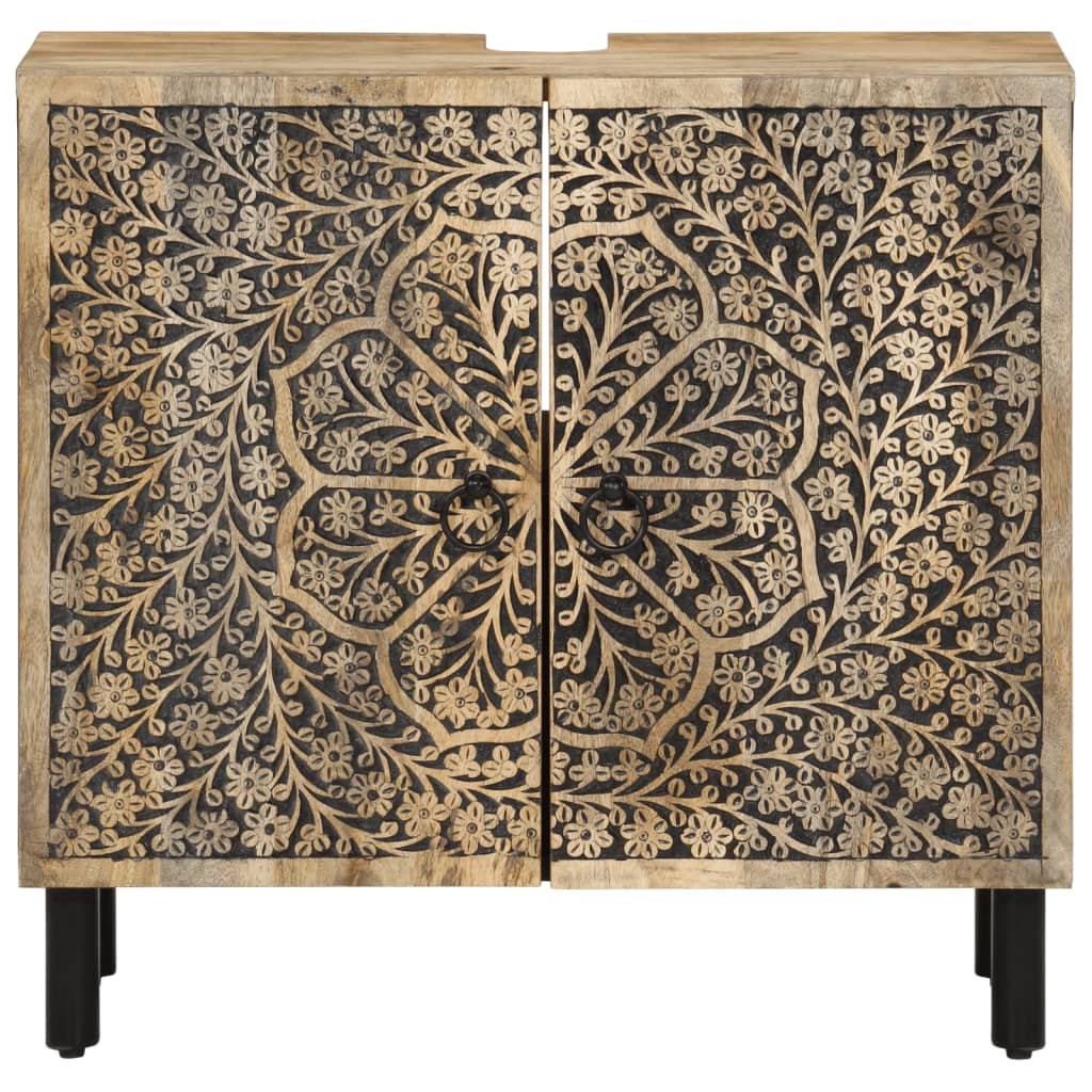 Mobile Lavabo da Bagno 62x33x58cm in Legno Massello di Mango | homemem39