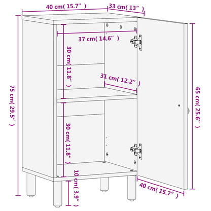 Credenza 40x33x75 cm in Legno Massello di Mango - homemem39