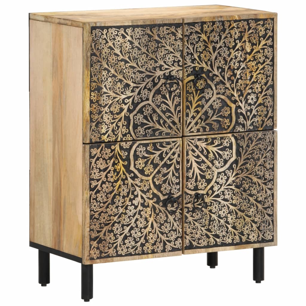 Credenza 60x33x75 cm in Legno Massello di Mango - homemem39