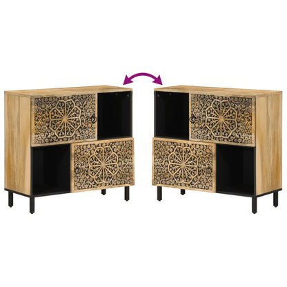 Credenza 80x33x75 cm in Legno Massello di Mango