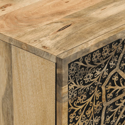 Credenza 80x33x75 cm in Legno Massello di Mango