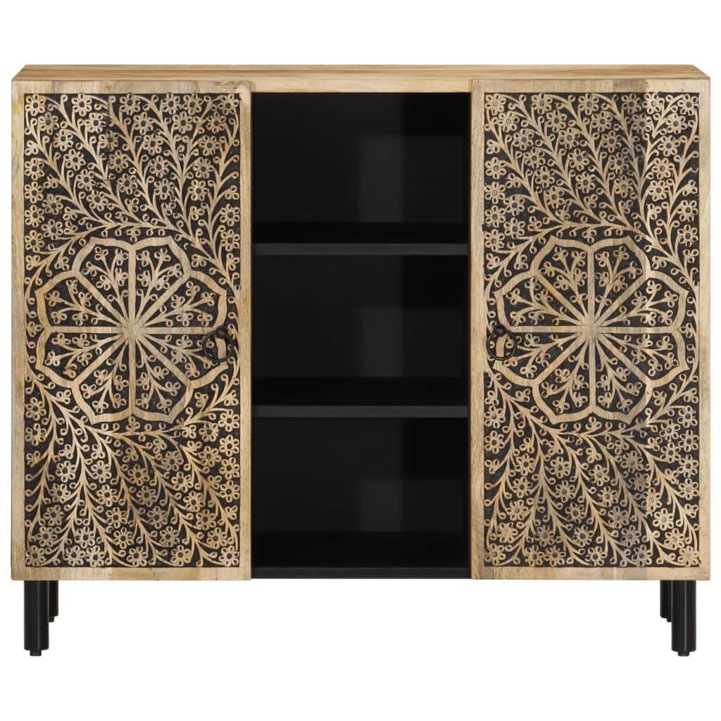 Credenza 90x33x75 cm in Legno Massello di Mango - homemem39