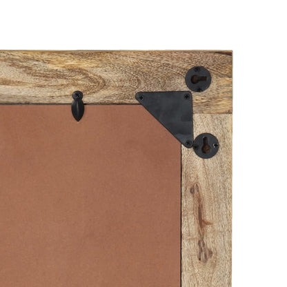 Specchio da Bagno 50x70x2,5 cm Legno Massello di Mango e Vetro | homemem39