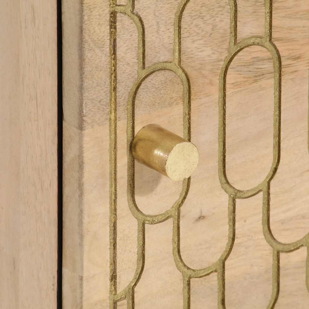 Comodini 2pz 40x33x46 cm in Legno Massello di Mango | homemem39