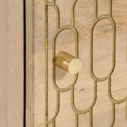 Comodini 2pz 40x33x46 cm in Legno Massello di Mango | homemem39