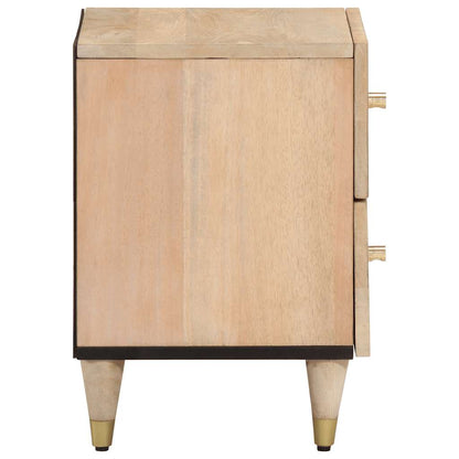 Comodini 2pz 40x33x46 cm in Legno Massello di Mango | homemem39