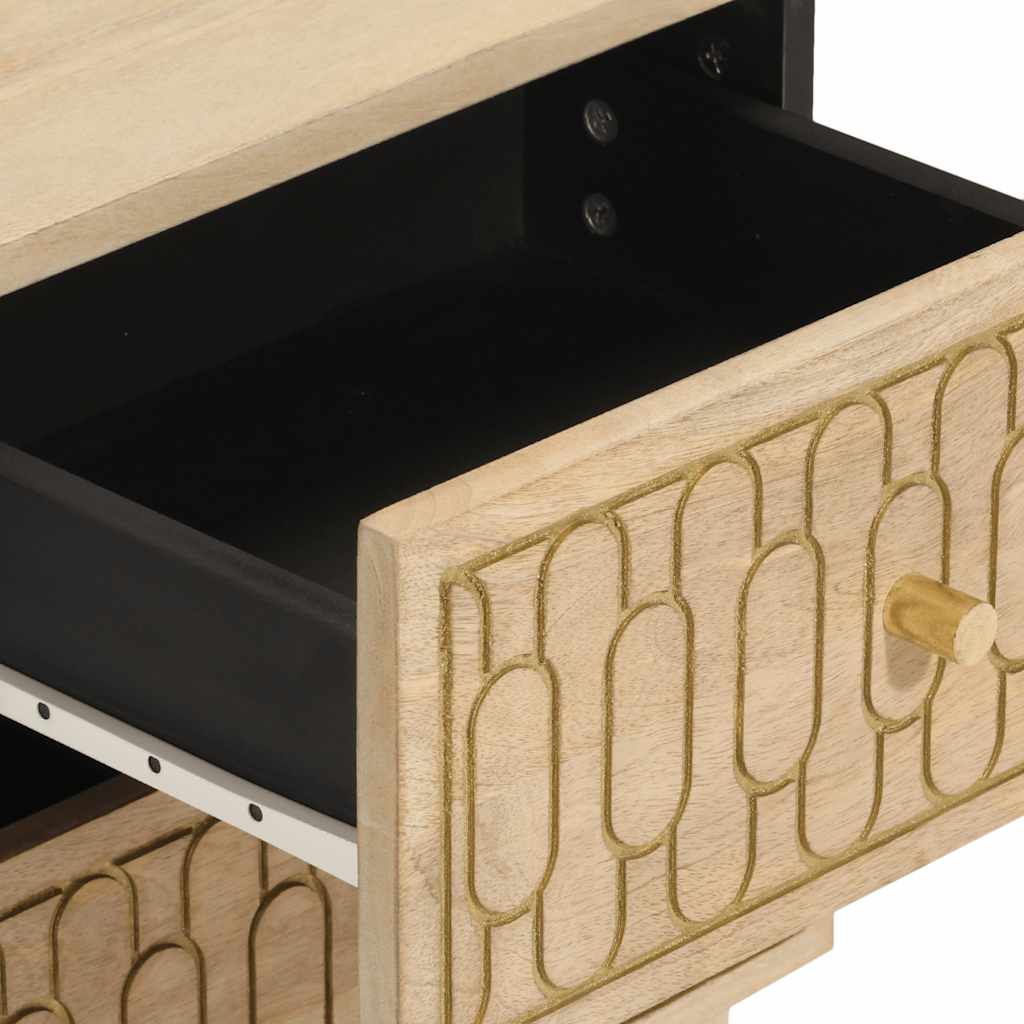 Comodini 2pz 40x33x46 cm in Legno Massello di Mango | homemem39