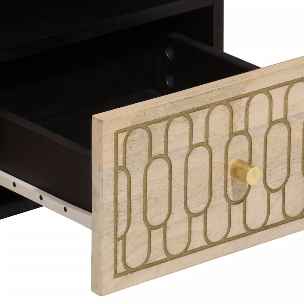 Mobile Porta TV 70x33x46 cm in Legno Massello di Mango - homemem39