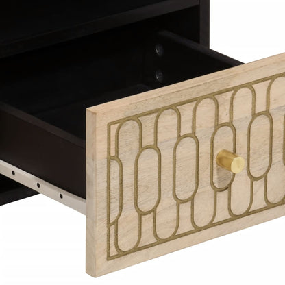 Mobile Porta TV 70x33x46 cm in Legno Massello di Mango - homemem39