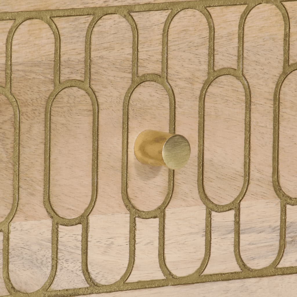 Mobile Porta TV 70x33x46 cm in Legno Massello di Mango - homemem39