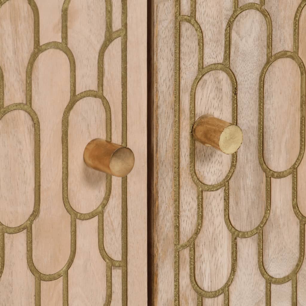 Credenza 60x33x75 cm in Legno Massello di Mango