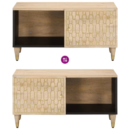 Tavolino da Salotto 80x50x40 cm Legno Massello di Mango