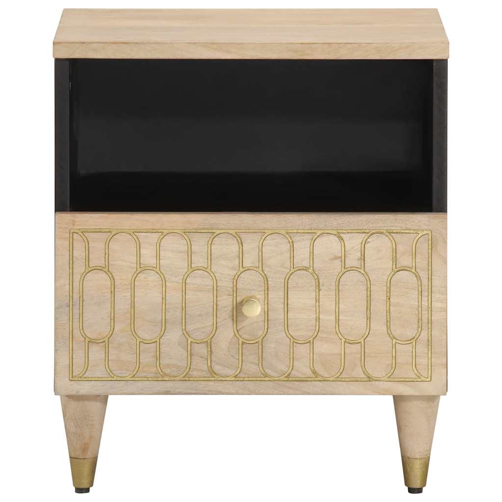 Comodini 2pz 40x33x46 cm in Legno Massello di Mango - homemem39