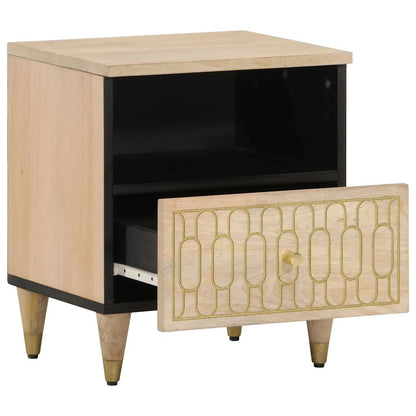 Comodini 2pz 40x33x46 cm in Legno Massello di Mango - homemem39