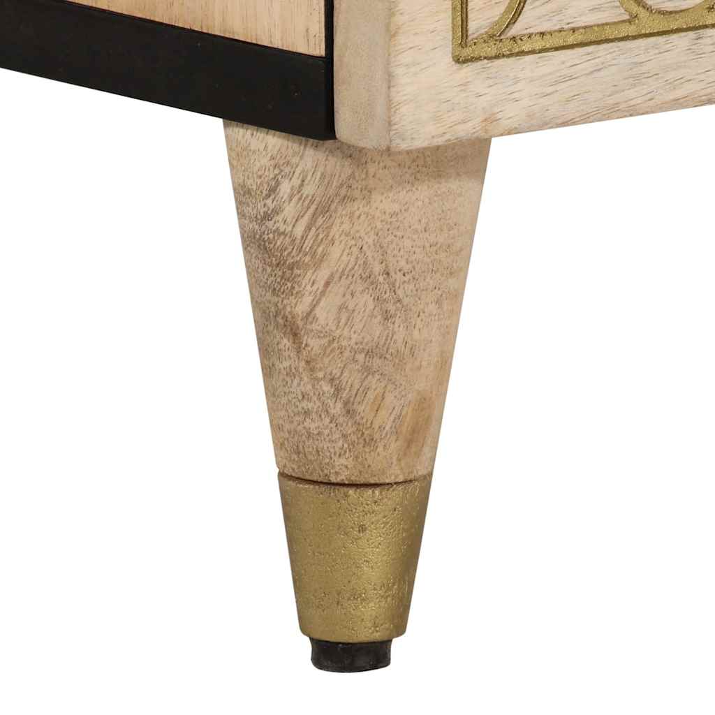 Comodini 2pz 40x33x46 cm in Legno Massello di Mango | homemem39