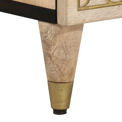 Comodini 2pz 40x33x46 cm in Legno Massello di Mango | homemem39