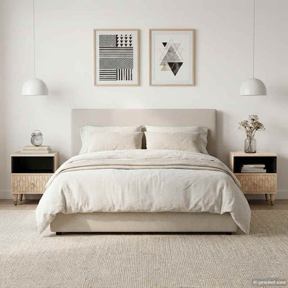 Comodini 2pz 40x33x46 cm in Legno Massello di Mango | homemem39