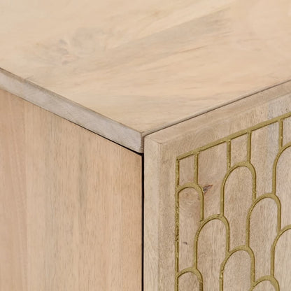 Mobile Porta TV 80x31x46 cm in Legno Massello di Mango - homemem39