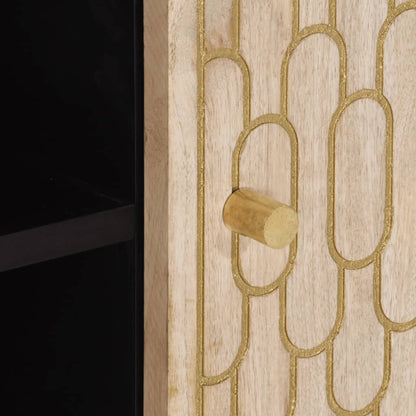 Mobile Porta TV 80x31x46 cm in Legno Massello di Mango - homemem39