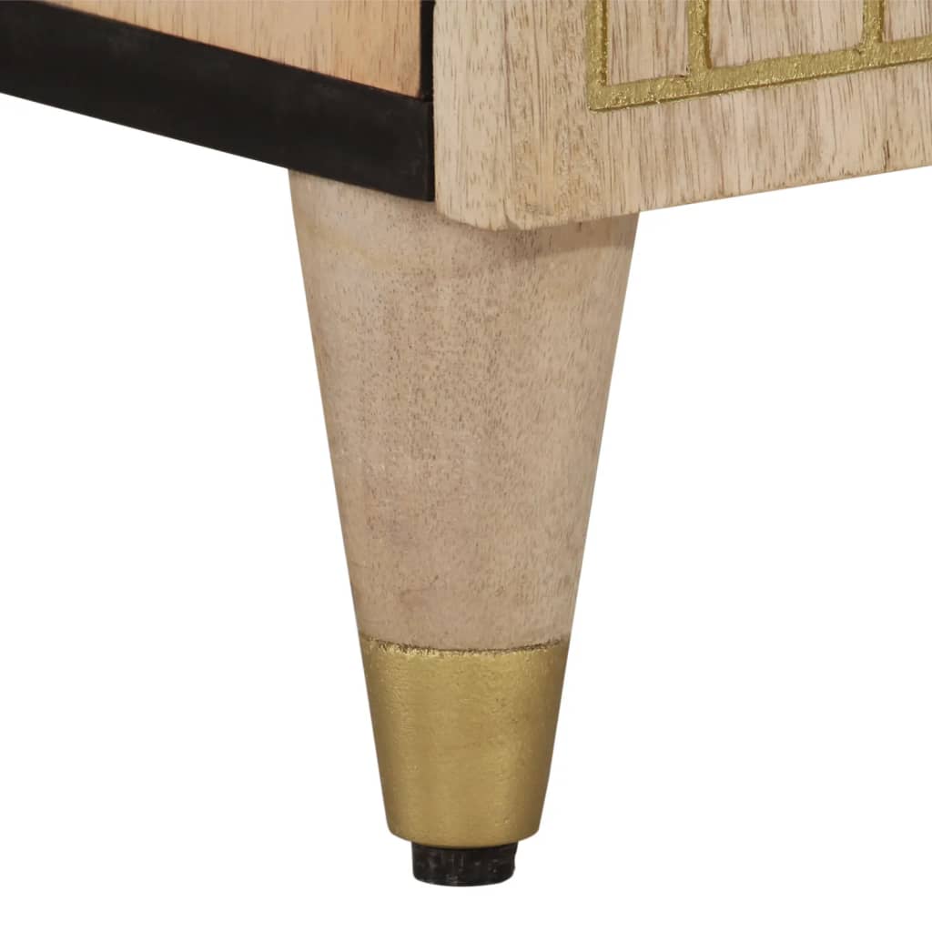 Mobile Porta TV 80x31x46 cm in Legno Massello di Mango - homemem39