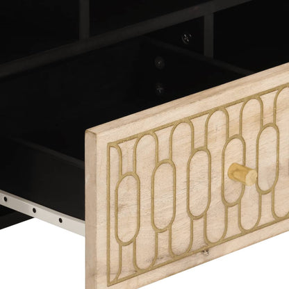 Mobile Porta TV 100x33x46 cm in Legno Massello di Mango - homemem39