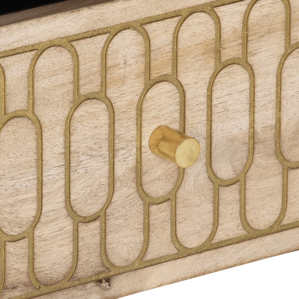 Mobile Porta TV 100x33x46 cm in Legno Massello di Mango - homemem39