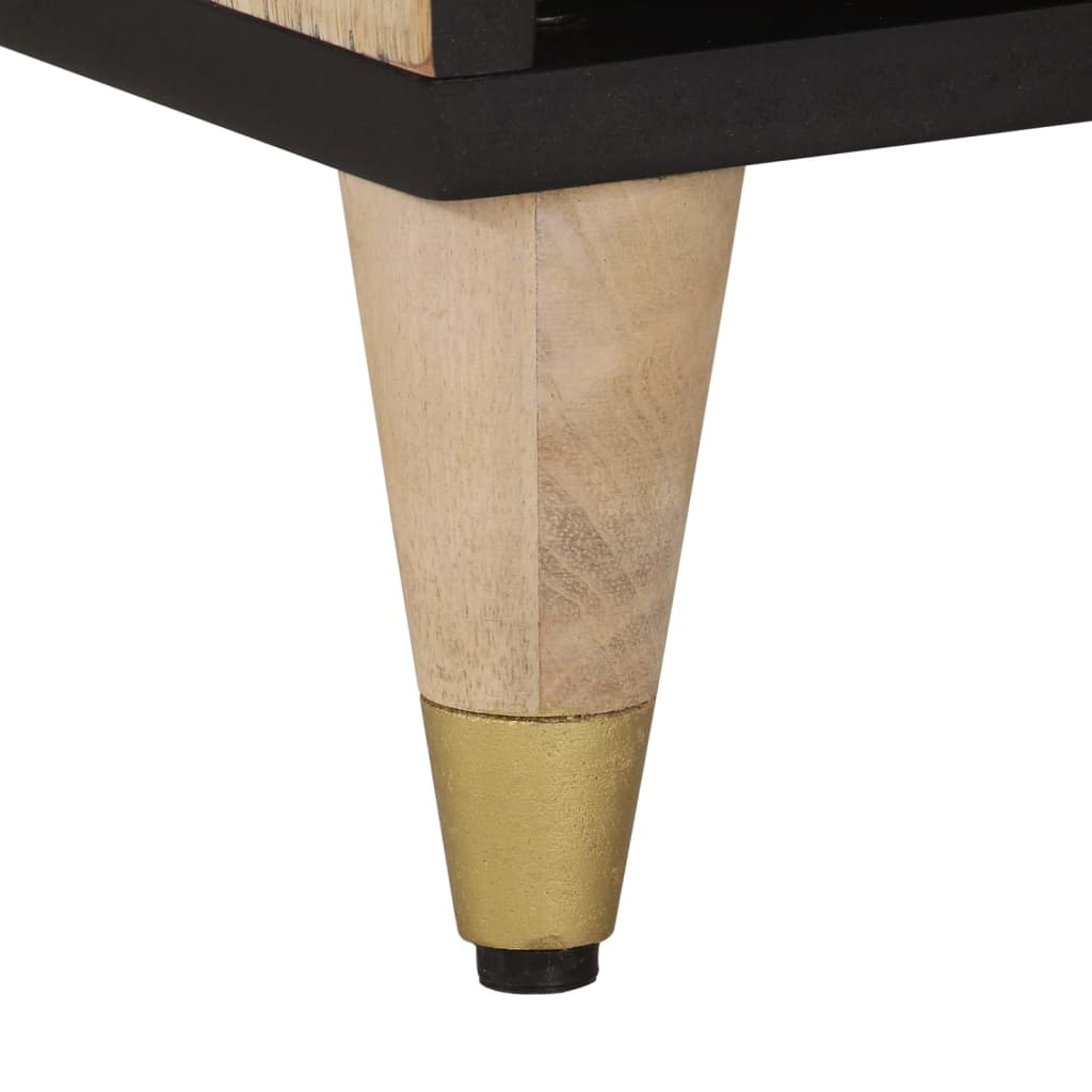 Mobile Porta TV 100x33x46 cm in Legno Massello di Mango - homemem39