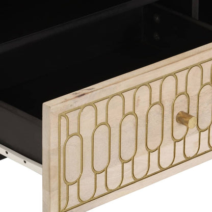 Mobile Porta TV 80x33x46 cm in Legno Massello di Mango - homemem39