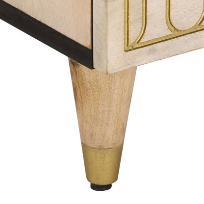 Mobile Porta TV 80x33x46 cm in Legno Massello di Mango - homemem39