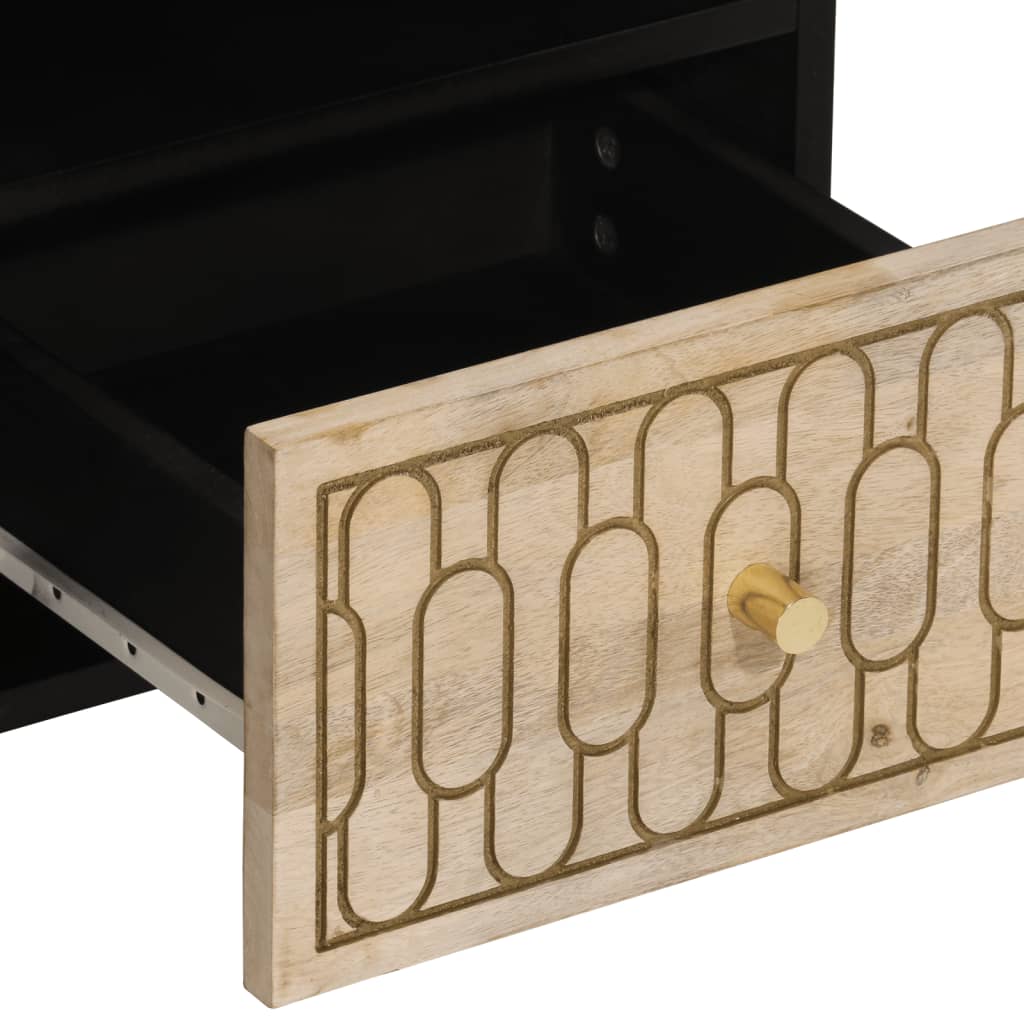 Mobile Porta TV 100x33x46 cm in Legno Massello di Mango - homemem39