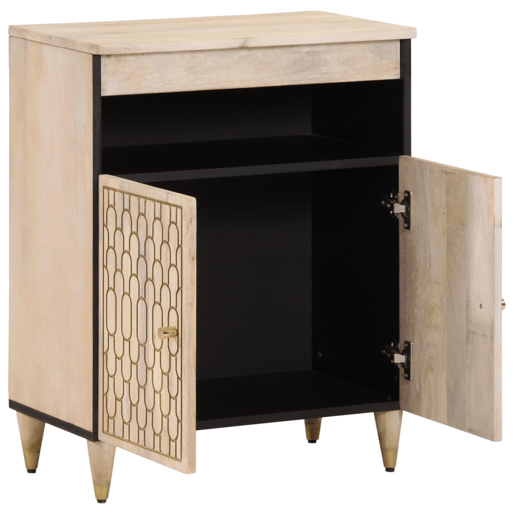 Credenza 60x33x75 cm in Legno Massello di Mango - homemem39