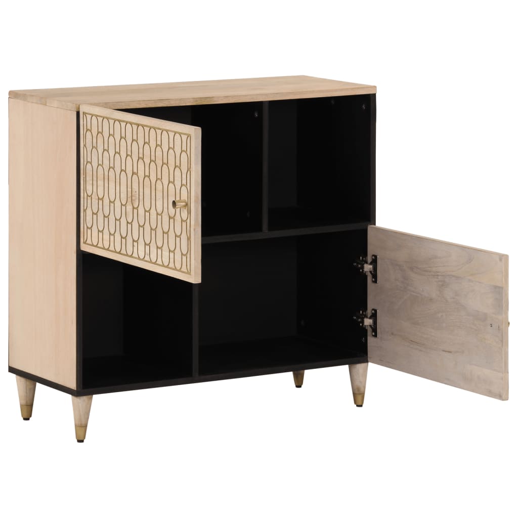 Credenza 80x33x75 cm in Legno Massello di Mango - homemem39