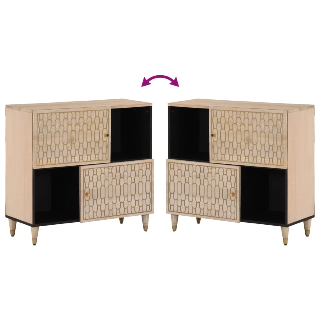 Credenza 80x33x75 cm in Legno Massello di Mango - homemem39