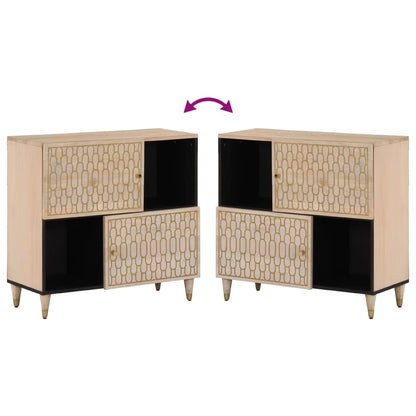Credenza 80x33x75 cm in Legno Massello di Mango - homemem39