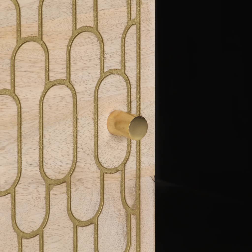 Credenza 80x33x75 cm in Legno Massello di Mango - homemem39