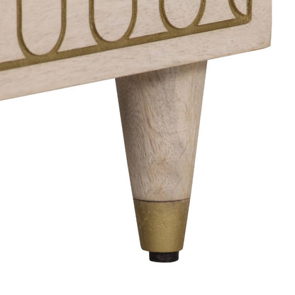 Credenza 80x33x75 cm in Legno Massello di Mango - homemem39