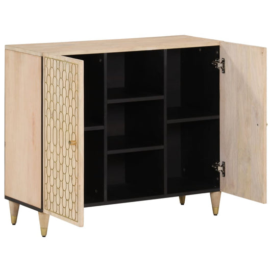 Credenza 90x33x75 cm in Legno Massello di Mango - homemem39