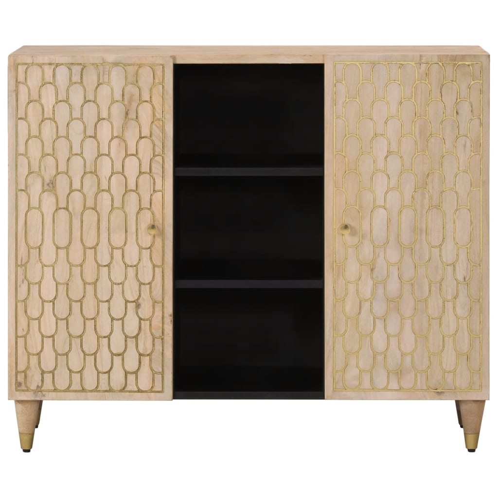 Credenza 90x33x75 cm in Legno Massello di Mango - homemem39