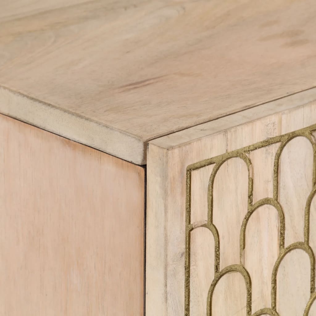 Credenza 90x33x75 cm in Legno Massello di Mango - homemem39