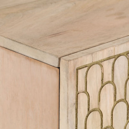 Credenza 90x33x75 cm in Legno Massello di Mango - homemem39