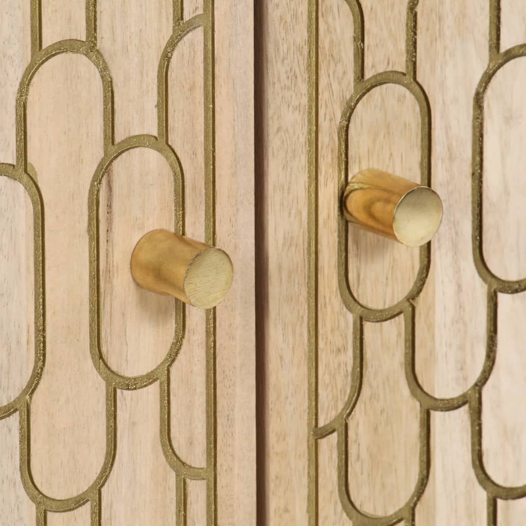 Credenza 60x33x110 cm in Legno Massello di Mango