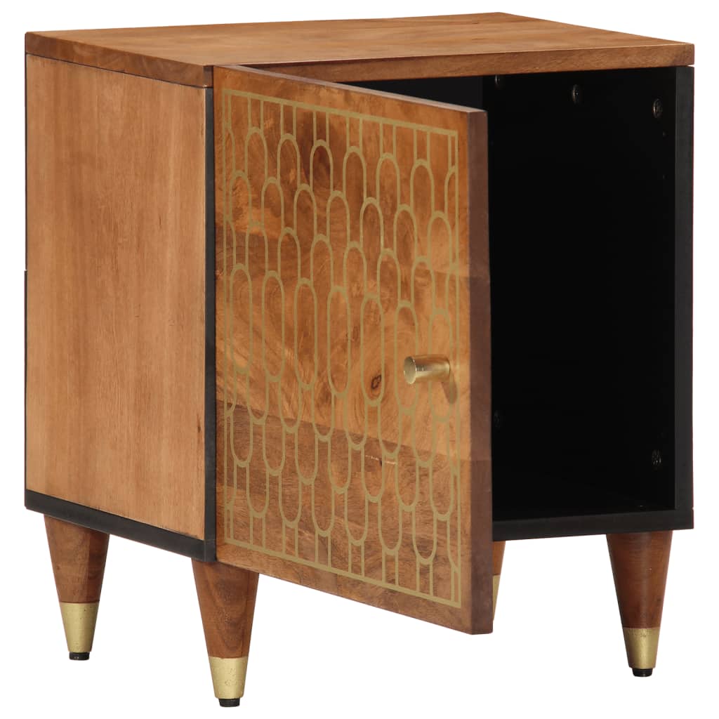 Comodino 40x33x46 cm in Legno Massello di Mango | homemem39